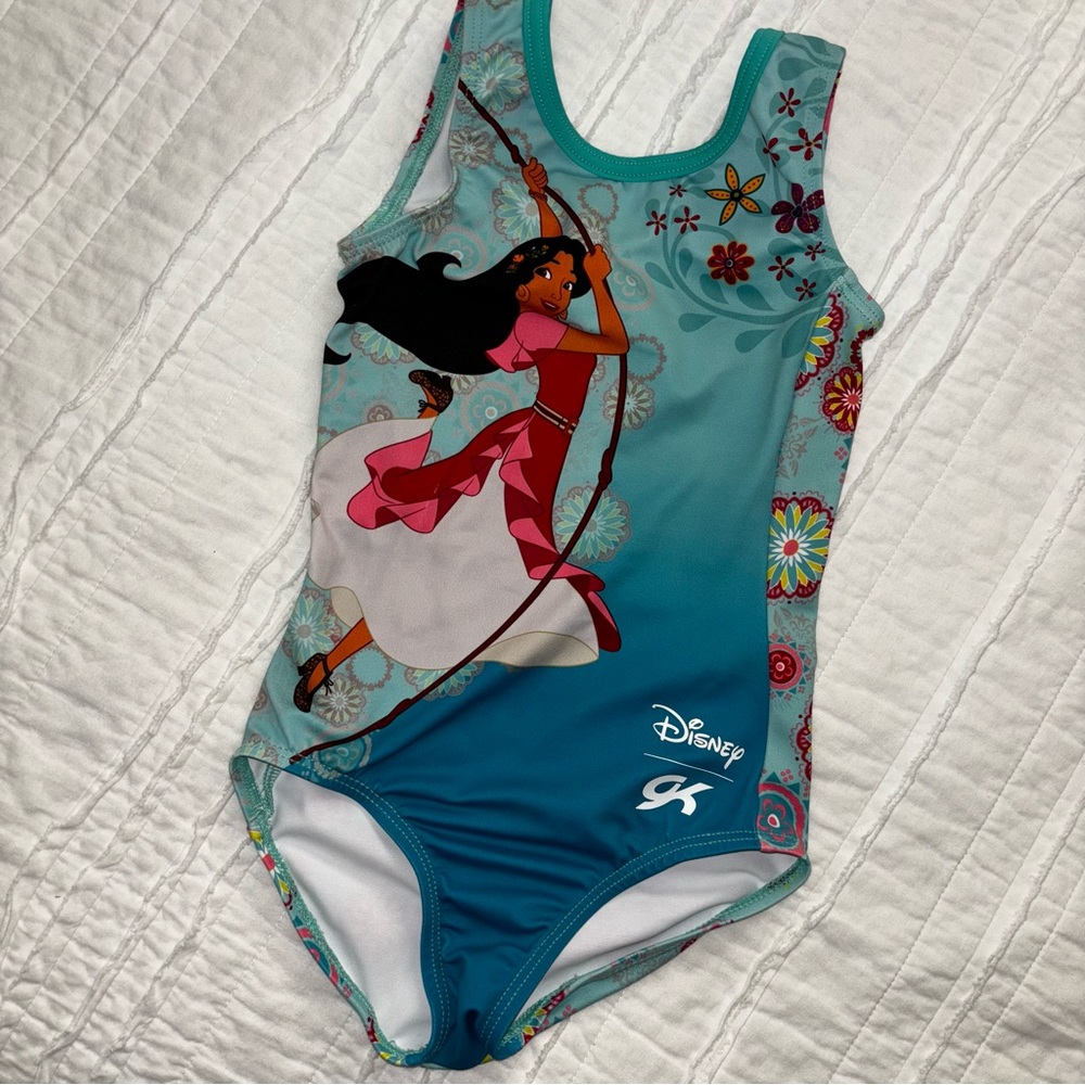 GK Disney gymnastics leotard Princess Elena girl small